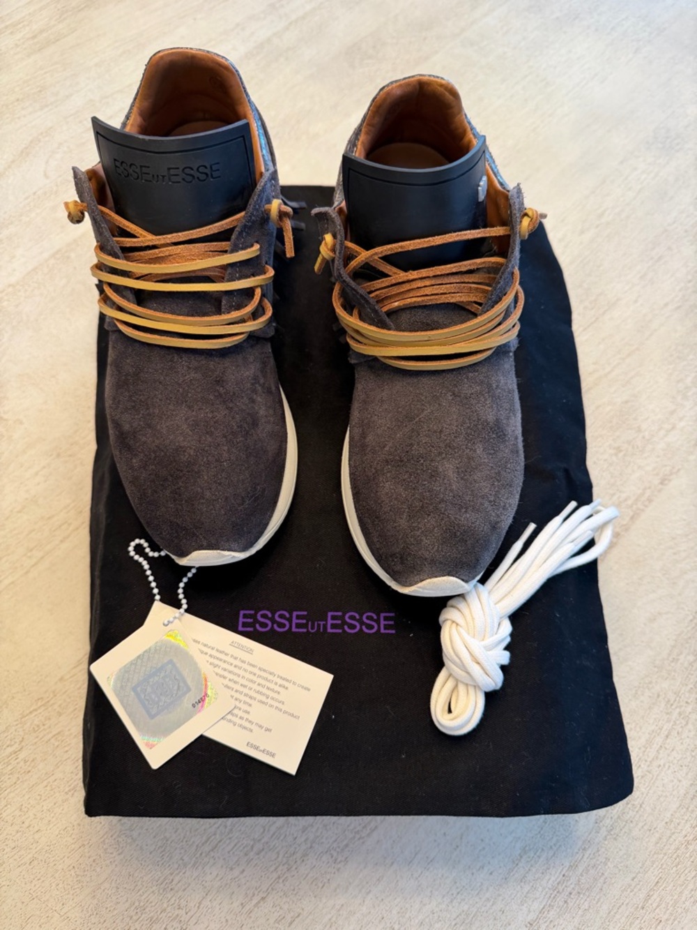 ESSEutESSE Charcoal Suede Fringe 
Women’s EU size 38